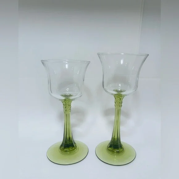 Partylite Radiant Glow Stemmed Votive Tealight Candleholder Set of 2 - Picture 5 of 7